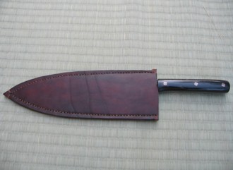 chef's knife with sheath