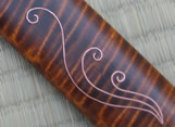 tomahawk closeup of copper inlay