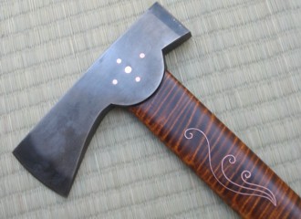 tomahawk with copper inlay