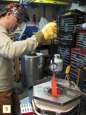 kitchen knife coming out of salt pot