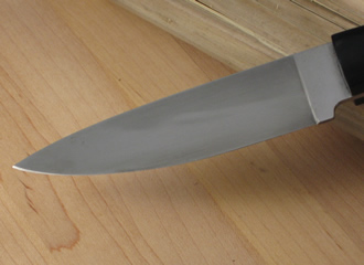 rustic knife blade closeup