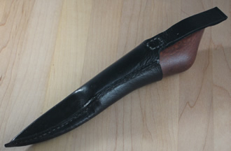 knife with oak handle