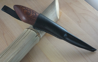 oak knife with sheath